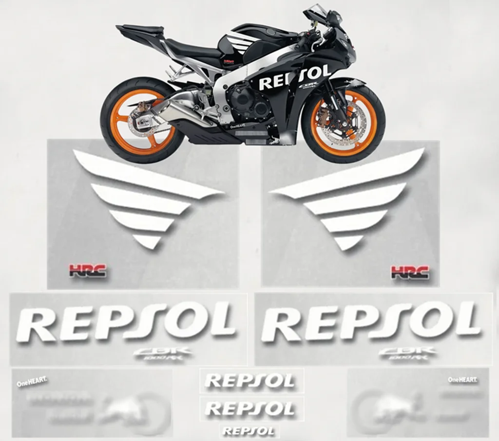 Motorcycle Die Cut Vinyl Fairing Kit Stickers Repsol Graphic Decals For Honda CBR1000RR 2008 2009 2010 2011
Motorcycle Die Cut Vinyl Fairing Kit Stickers Repsol Graphic Decals For Honda CBR1000RR 2008 2009 2010 2011
