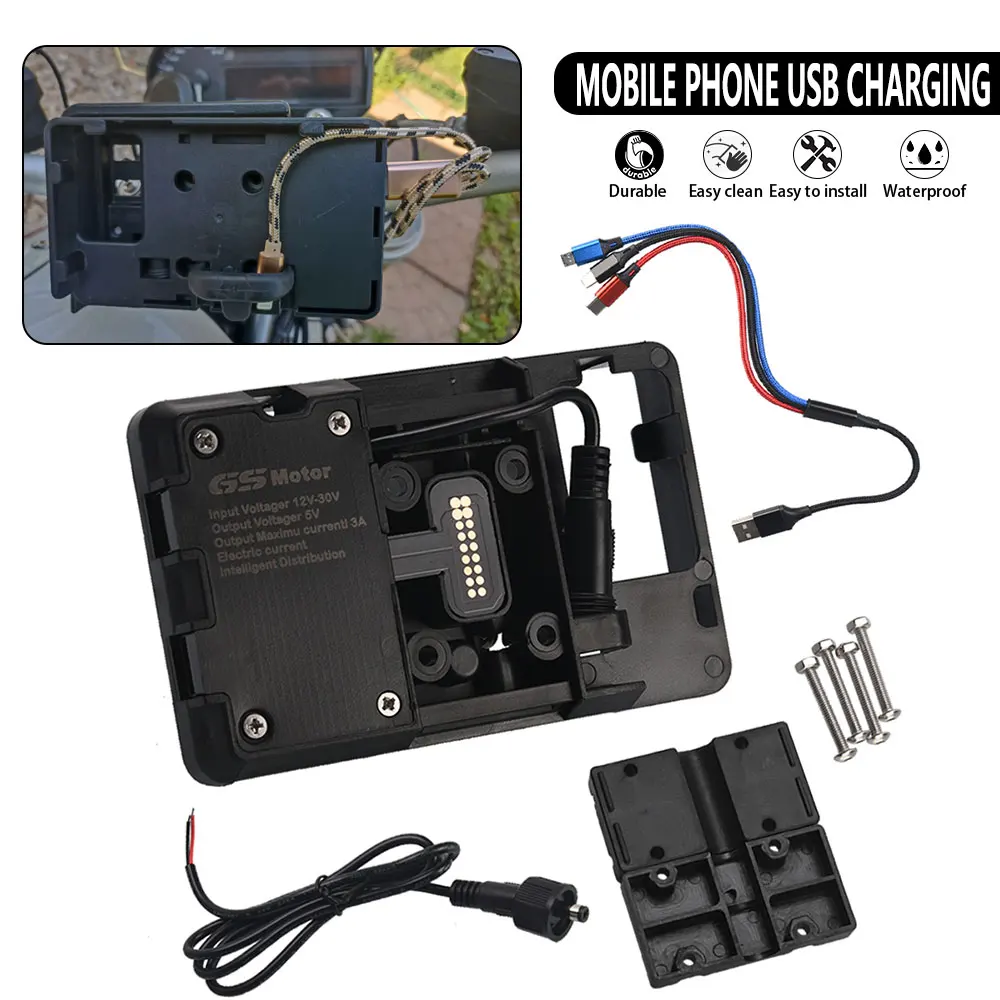 F700GS f800GS Mobile phone Navigation phone bracket USB charging For BMW R1200GS 2013-2017 R1250GS 2019 F750GS F850GS CRF 1000L
F700GS f800GS Mobile phone Navigation phone bracket USB charging For BMW R1200GS 2013-2017 R1250GS 2019 F750GS F850GS CRF 1000L