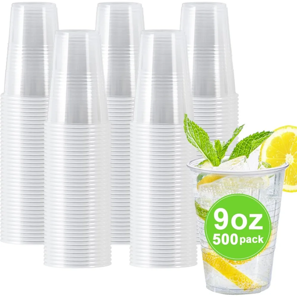 500 Count Clear Disposable Cups 9oz Party Wedding Travel Cold Hot
500 Count Clear Disposable Cups 9oz Party Wedding Travel Cold Hot