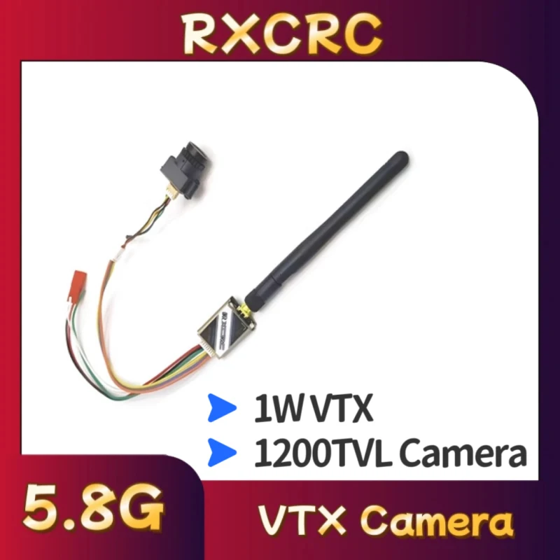 RXC 5.8G 48CH 1W VTX Video transmitter module FPV 1200TVL Camera 130° 2.5mm Lens For Drone Multicopter control vehicles RC kit
RXC 5.8G 48CH 1W VTX Video transmitter module FPV 1200TVL Camera 130° 2.5mm Lens For Drone Multicopter control vehicles RC kit