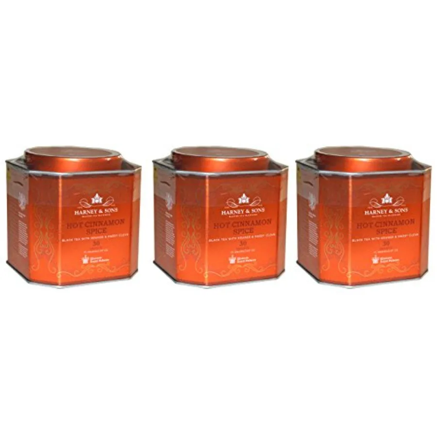 Harney Sons Hot Cinnamon Spice Tea - 30 Tea Sachets Pack of 3 - Black Tea Infused with Zesty Oranges and Sweet Cloves for Cozy
Harney Sons Hot Cinnamon Spice Tea - 30 Tea Sachets Pack of 3 - Black Tea Infused with Zesty Oranges and Sweet Cloves for Cozy