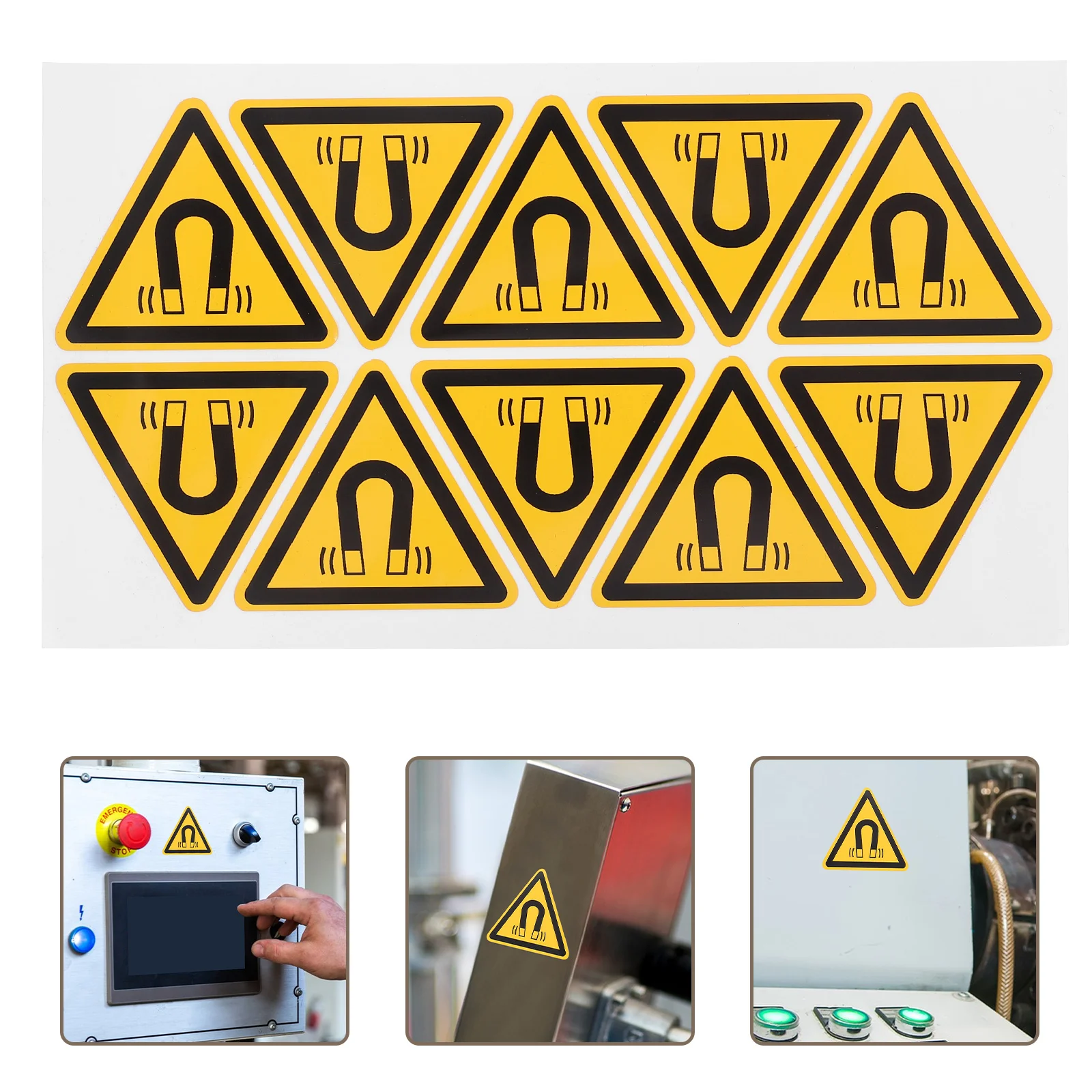 10 Pcs Magnetic Field Identification Safety Warning Labels Waterproof Adhesive Stickers for Machinery Equipment Operators Signs
10 Pcs Magnetic Field Identification Safety Warning Labels Waterproof Adhesive Stickers for Machinery Equipment Operators Signs