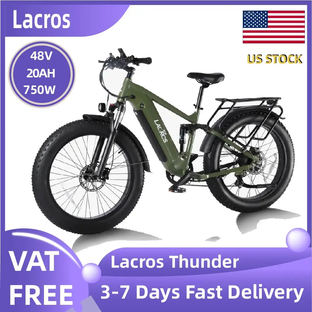 Lacros Thunder adult E-bike,750W city ebike,48V20AH Electric Bicycle,26 Fat Tire E-Mountain bike
Lacros Thunder adult E-bike,750W city ebike,48V20AH Electric Bicycle,26 Fat Tire E-Mountain bike