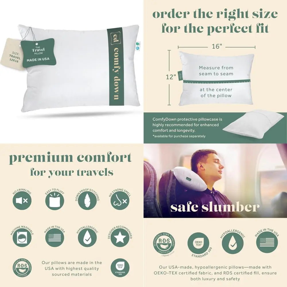 Роскошная подушка из гусиного пуха для путешествий — высокая мощность наполнения, мягкий хлопковый чехол, удобная поддержка, качество премиум-класса
Роскошная подушка из гусиного пуха для путешествий — высокая мощность наполнения, мягкий хлопковый чехол, удобная поддержка, качество премиум-класса