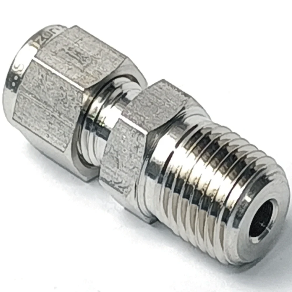 1/16" 1/8" 3/16" 1/4" 3/8" 1/2" 3/4" NPT Male To Inch Tube Double Ferrule Compression Union SUS316L Stainless Steel Pipe Fitting
1/16" 1/8" 3/16" 1/4" 3/8" 1/2" 3/4" NPT Male To Inch Tube Double Ferrule Compression Union SUS316L Stainless Steel Pipe Fitting