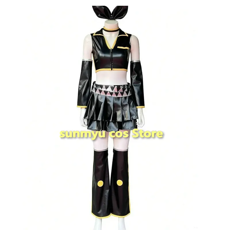 Rin Cosplay Costume Customize size Black Faux leather fabric
Rin Cosplay Costume Customize size Black Faux leather fabric