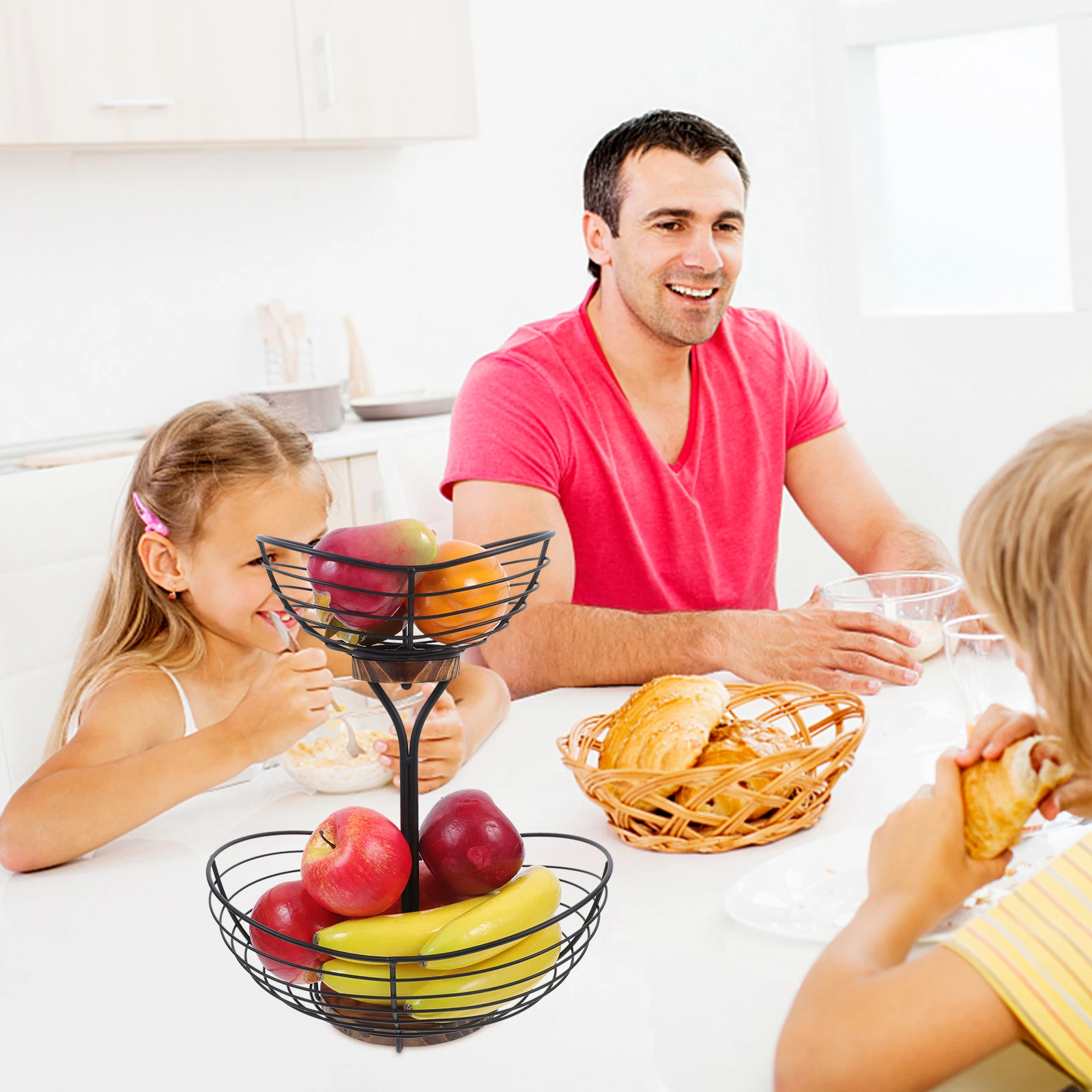 Fruit Storage Basket Multilayer Wire Fruit Bowl For Kitchen Counter Decorative Black Iron Vegetable Tray Table Baskets
Fruit Storage Basket Multilayer Wire Fruit Bowl For Kitchen Counter Decorative Black Iron Vegetable Tray Table Baskets