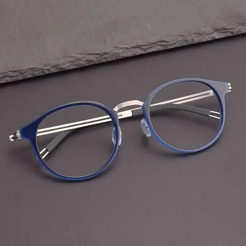 New Arrival Screwless Brand Designer Titanium Acetate Glasses Men High Quality Retro Round Eyeglasses Women Spectacle Frame
New Arrival Screwless Brand Designer Titanium Acetate Glasses Men High Quality Retro Round Eyeglasses Women Spectacle Frame