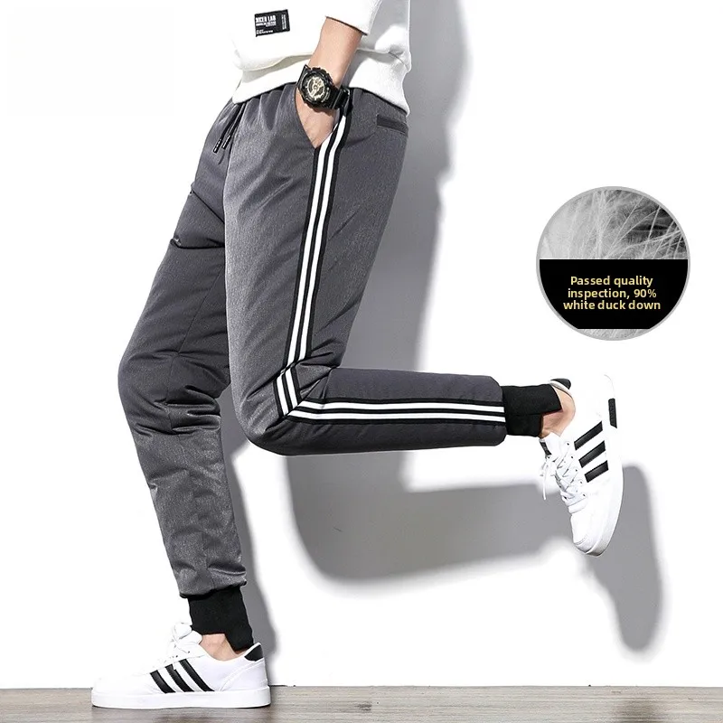 Men's Winter down Pants Casual Slim Fit Long Trousers White Duck Feather Warm Outdoor Wear Korean Style Fashion Brand
Men's Winter down Pants Casual Slim Fit Long Trousers White Duck Feather Warm Outdoor Wear Korean Style Fashion Brand