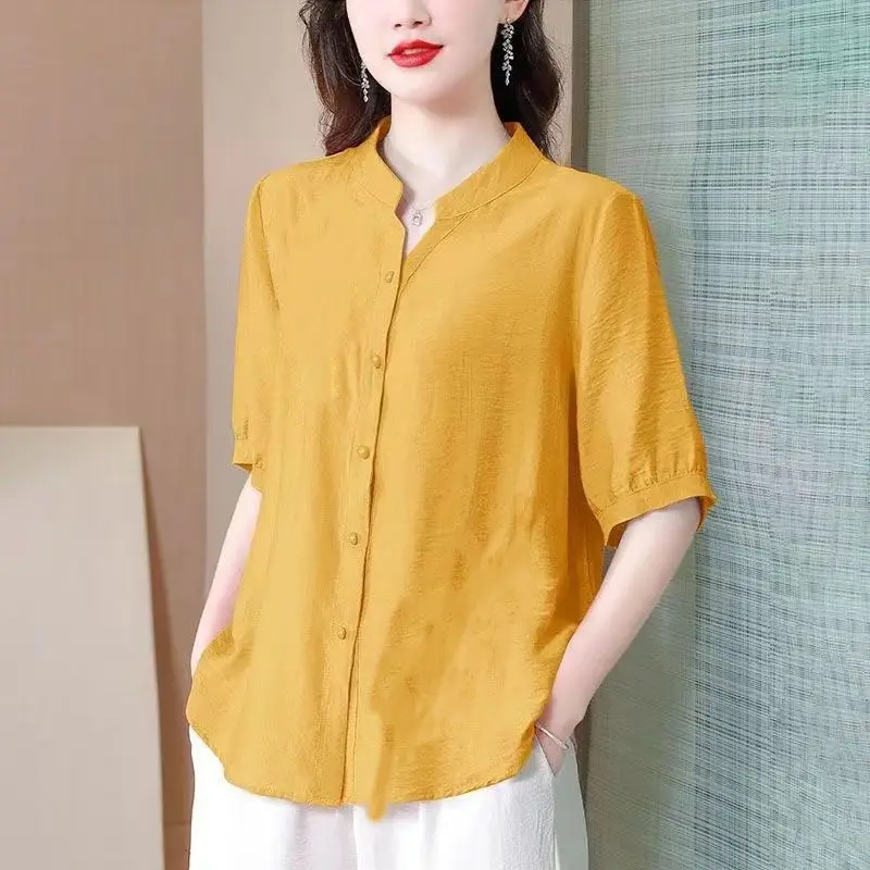 Simplicity All-match Youth Street Casual Blouse Summer New Short Sleeve Solid Vintage Shirt Tops Fashion Harajuku Women Clothing
Simplicity All-match Youth Street Casual Blouse Summer New Short Sleeve Solid Vintage Shirt Tops Fashion Harajuku Women Clothing