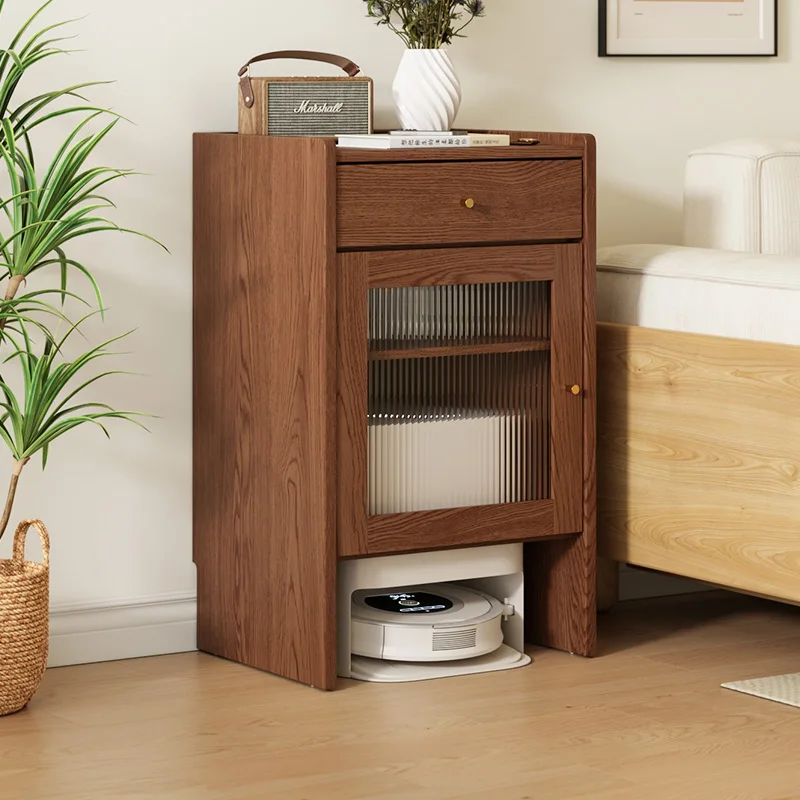 Solid wood sweeping robot storage cabinet Household simple mobile shelf Living room corner storage TV side
Solid wood sweeping robot storage cabinet Household simple mobile shelf Living room corner storage TV side