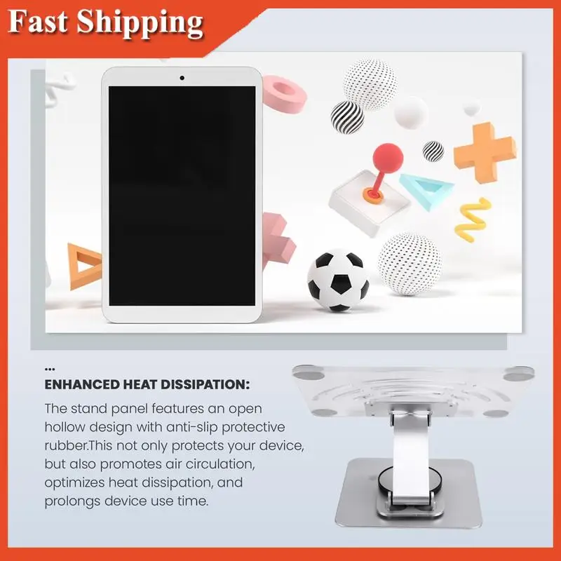 Efficient 360° Rotating Tablet Stand Adjustable Portable Acrylic Desktop Stand For Tablets Up To 12.9 Inches A
Efficient 360° Rotating Tablet Stand Adjustable Portable Acrylic Desktop Stand For Tablets Up To 12.9 Inches A