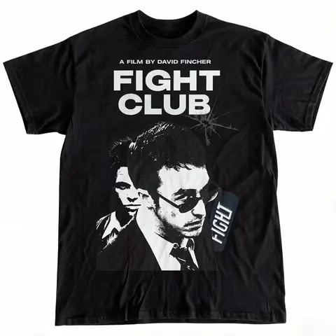 Fight Club Tyler Durden Brad Pitt Edward Norton David Fincher Chuck Palahniuk Movie Cult Classic Thriller Psychological Vintage