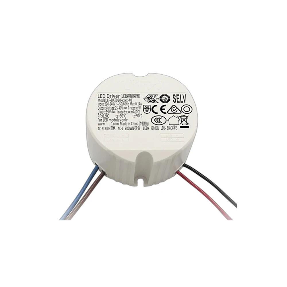 LED Driver LF-BAT012 12W/200-350MA LF-BAT020 20W/350-500MA LF-BAT030 30W/600-800MA LF-BAT040 40W/850-1050MA 
LED Driver LF-BAT012 12W/200-350MA LF-BAT020 20W/350-500MA LF-BAT030 30W/600-800MA LF-BAT040 40W/850-1050MA