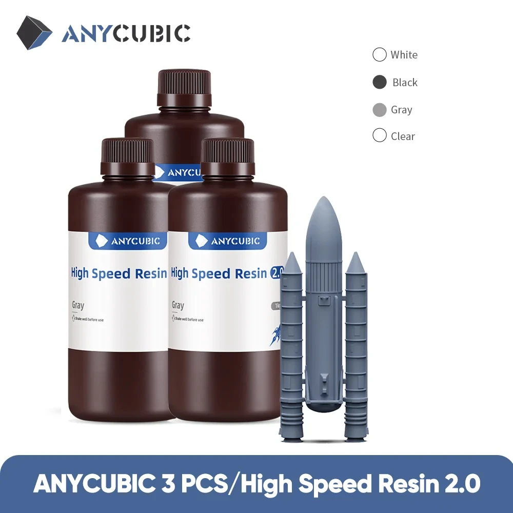 ANYCUBIC 3PCS High Speed Resin 5X Faster Printing Speed Low Viscosity UV Resin for Photon Mono M7 Max LCD 3D Printer
ANYCUBIC 3PCS High Speed Resin 5X Faster Printing Speed Low Viscosity UV Resin for Photon Mono M7 Max LCD 3D Printer
