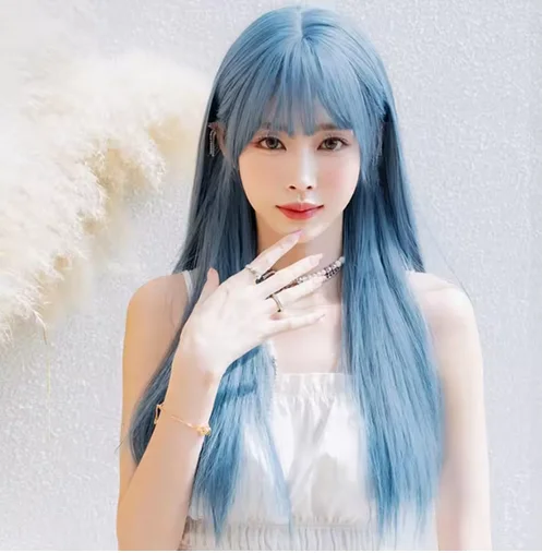 Blue Synthetic Wig Long Straight Hair For Women Natural Heat Resistant Fiber Party Cosplay Daily Premium Full Head Cover
Blue Synthetic Wig Long Straight Hair For Women Natural Heat Resistant Fiber Party Cosplay Daily Premium Full Head Cover