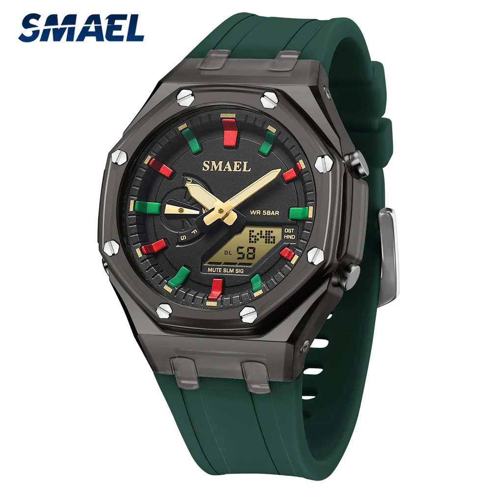 SMAEL Outdoor Digital Men Watches Waterproof Shock Resistant LED Quartz Mens Wristwatch Silicone Strap Sport Army Watch
SMAEL Outdoor Digital Men Watches Waterproof Shock Resistant LED Quartz Mens Wristwatch Silicone Strap Sport Army Watch