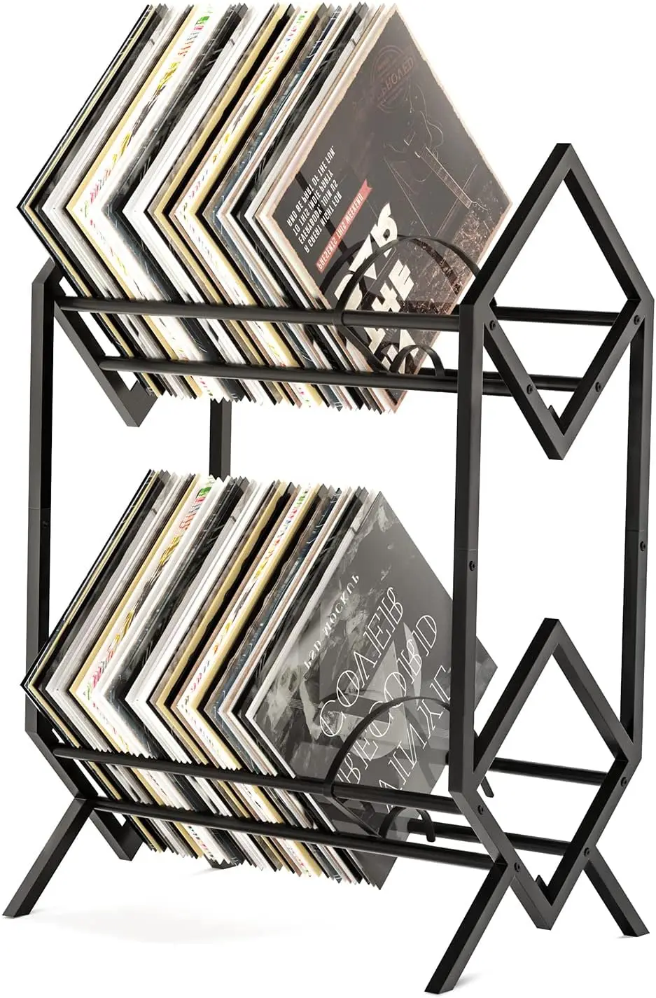 2-Tier Vinyl Record Storage Rack with Dividers, Holds 200 LPs, Steel Shelf for Albums, Books & Magazines
2-Tier Vinyl Record Storage Rack with Dividers, Holds 200 LPs, Steel Shelf for Albums, Books & Magazines