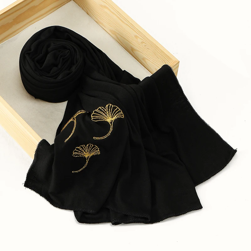 Мусульманский хиджаб из шифона для женщин, длинный однотонный платок с узором «листья гинкго», женская головная повязка, шали, платки, джерси-хиджабы для женщин
Мусульманский хиджаб из шифона для женщин, длинный однотонный платок с узором «листья гинкго», женская головная повязка, шали, платки, джерси-хиджабы для женщин