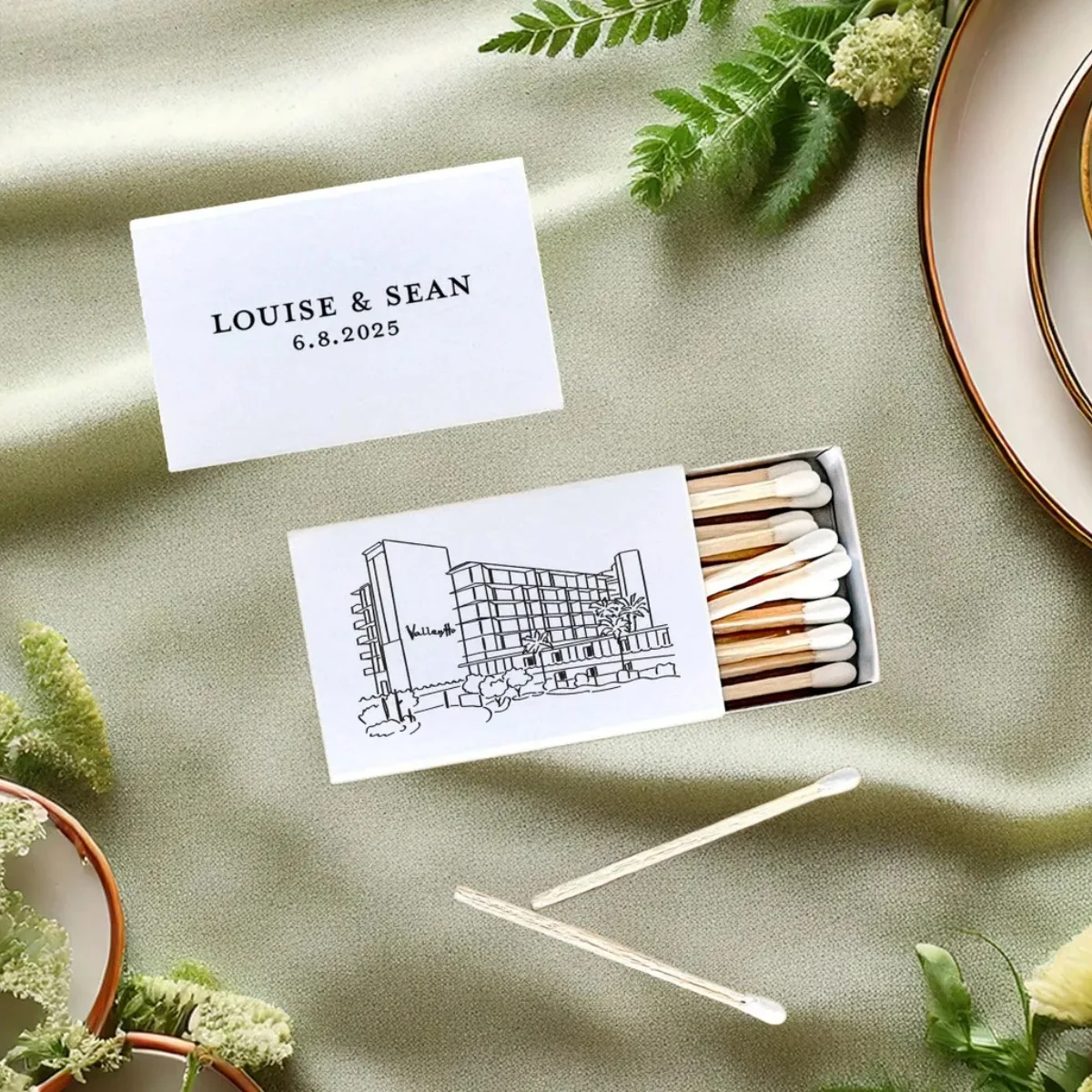 Custom Venue Matchboxes | Wedding | Bachelorette | Personalized | Bach Party | Bridal Shower | Rehearsal Dinner Night Before Mat
Custom Venue Matchboxes | Wedding | Bachelorette | Personalized | Bach Party | Bridal Shower | Rehearsal Dinner Night Before Mat