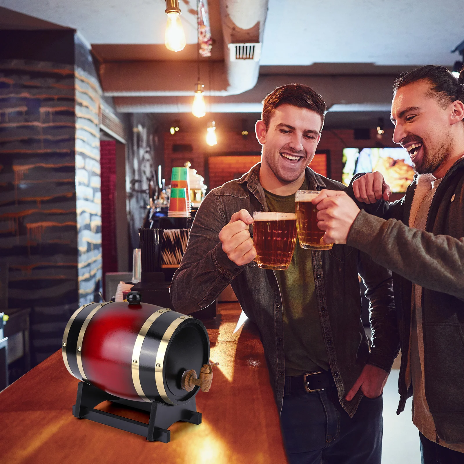 3L Whiskey Barrel with Bracket Wine Storage Containers Large Capacity Vintage Beer Brewing Tools Wine and Whisky Bar Supplies
3L Whiskey Barrel with Bracket Wine Storage Containers Large Capacity Vintage Beer Brewing Tools Wine and Whisky Bar Supplies