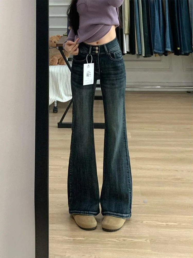Retro American Thin Jeans Women's Summer Warm All-Match Slimming Hoof Pants High Waist Straight Leg Denim High Elasticity
Retro American Thin Jeans Women's Summer Warm All-Match Slimming Hoof Pants High Waist Straight Leg Denim High Elasticity