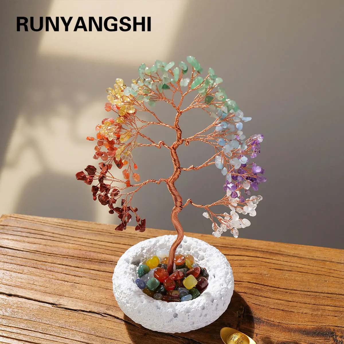 1PC Natural Crystal Tree Chakela Energy Stone Money Tree Feng Shui Decor Copper Wire Wrapped Yoga Home Decor
1PC Natural Crystal Tree Chakela Energy Stone Money Tree Feng Shui Decor Copper Wire Wrapped Yoga Home Decor