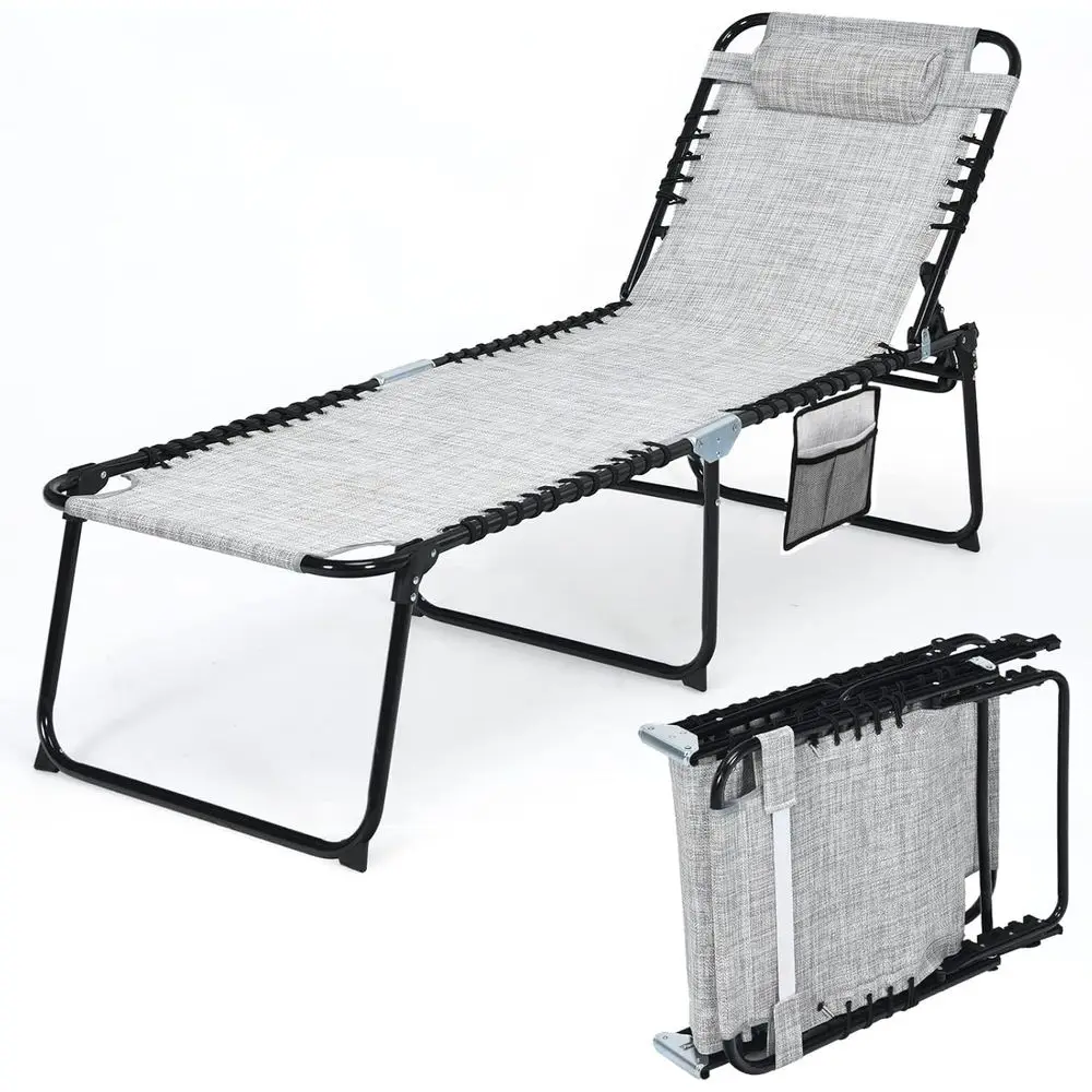 Adjustable Reclining Outdoor Chaise Lounge Chair for Sunbathing, Poolside or Patio Use
Adjustable Reclining Outdoor Chaise Lounge Chair for Sunbathing, Poolside or Patio Use