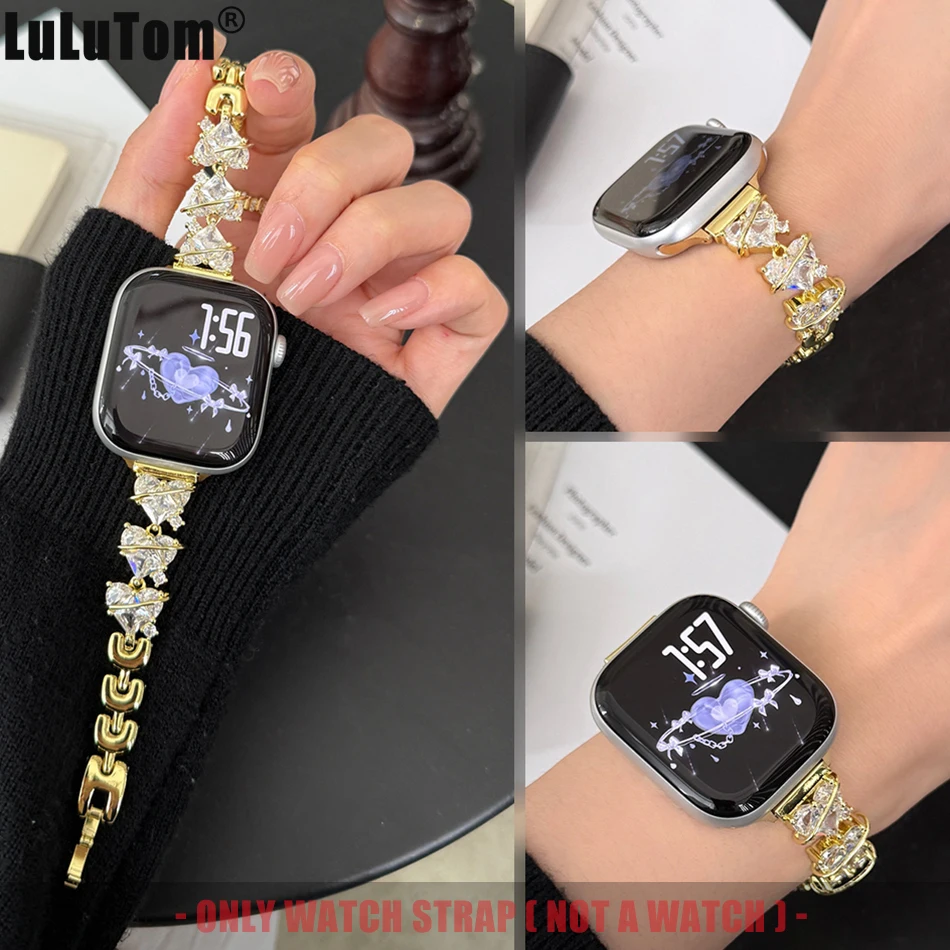 Lucky Love Zircon Strap For Apple IWatch Series UItra 10 9 8 7 6 5 4 3 SE Band 42 40 41 38 49 45 44 46mm Luxury Jewelry Bracelet
Lucky Love Zircon Strap For Apple IWatch Series UItra 10 9 8 7 6 5 4 3 SE Band 42 40 41 38 49 45 44 46mm Luxury Jewelry Bracelet