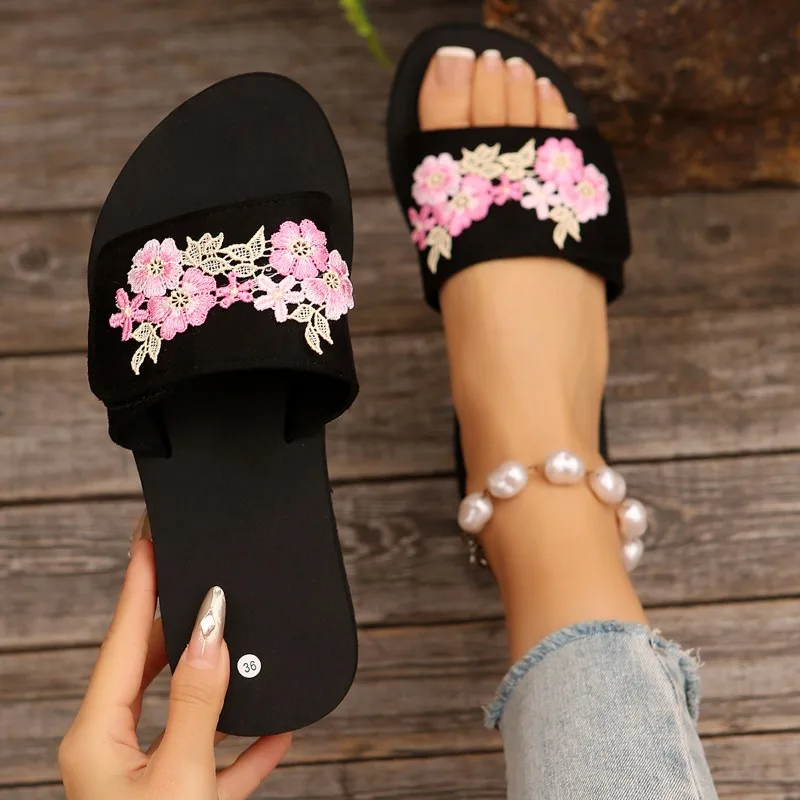 Pink flower platform slippers women's 2026 summer slippers wedge sandals women's lightweight thick soled casual slippers 42
Pink flower platform slippers women's 2026 summer slippers wedge sandals women's lightweight thick soled casual slippers 42