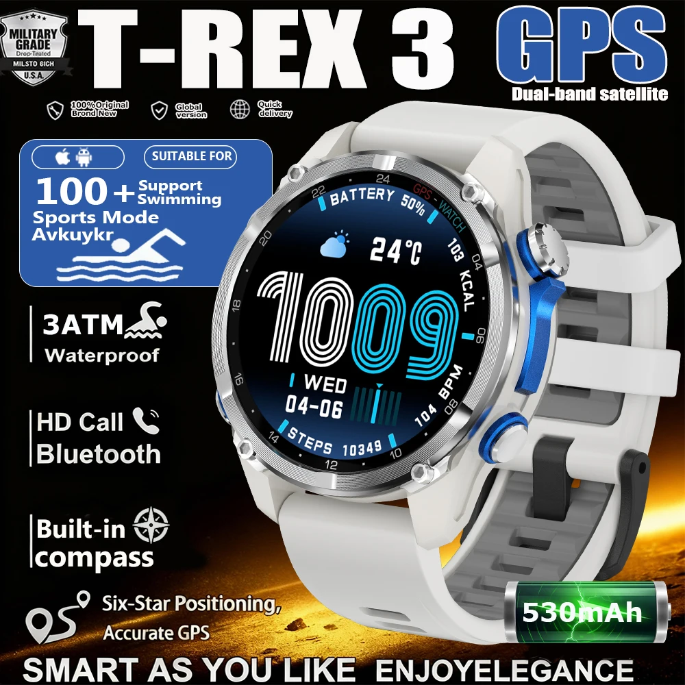 2026 NEW Military Smart Watch GPS Track Compass Altimeter Bluetooth Calling 530mAh Battery Men Outdoor Sports SmartWatch
2026 NEW Military Smart Watch GPS Track Compass Altimeter Bluetooth Calling 530mAh Battery Men Outdoor Sports SmartWatch