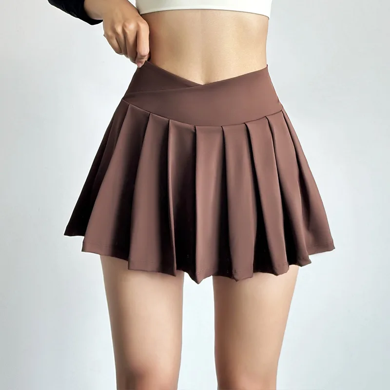 Women summer anti-walk yoga pants running fitness clothes quick dry breathable high waist pleated skirt sports short skirt
Women summer anti-walk yoga pants running fitness clothes quick dry breathable high waist pleated skirt sports short skirt
