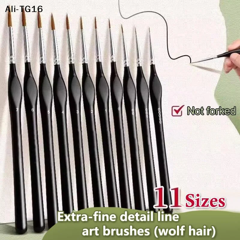【B11】11Pc Miniature Detail Paint Brush Set Nylon Bristle Liner Brushes Miniature Paint Brushes Small Painting Brushes For Art
【B11】11Pc Miniature Detail Paint Brush Set Nylon Bristle Liner Brushes Miniature Paint Brushes Small Painting Brushes For Art