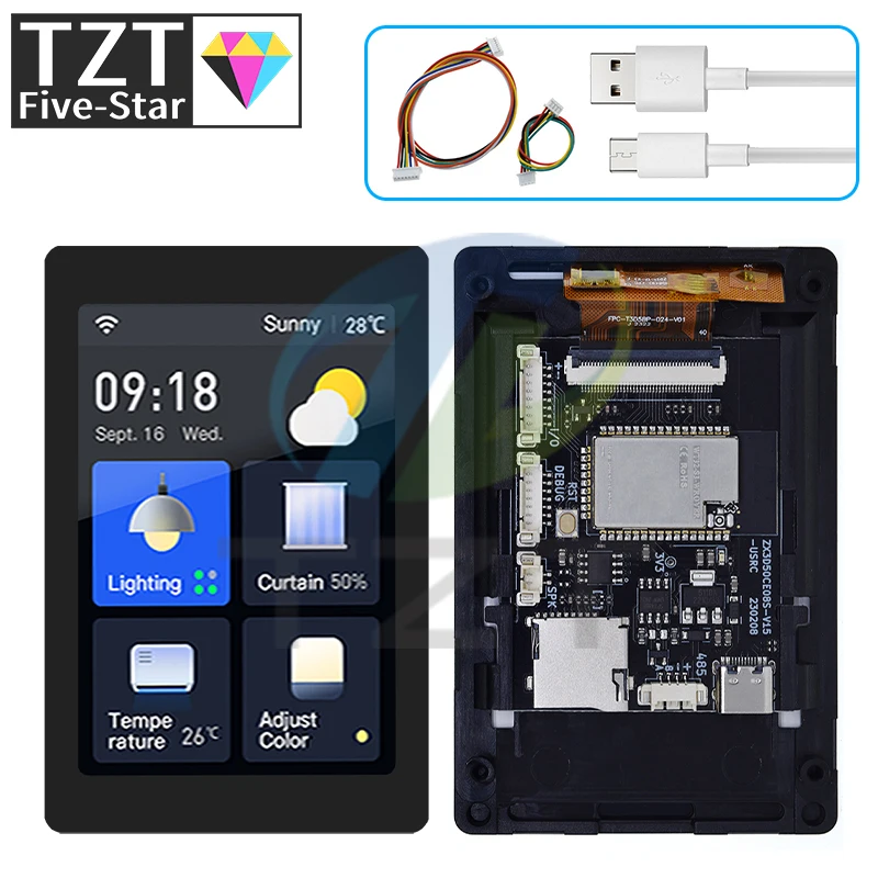 Макетная плата ESP32 1 шт., WT32-SC01 PLUS с емкостным сенсорным ЖК-экраном 3,5 дюйма, x, встроенным Bluetooth, Wi-Fi
Макетная плата ESP32 1 шт., WT32-SC01 PLUS с емкостным сенсорным ЖК-экраном 3,5 дюйма, x, встроенным Bluetooth, Wi-Fi