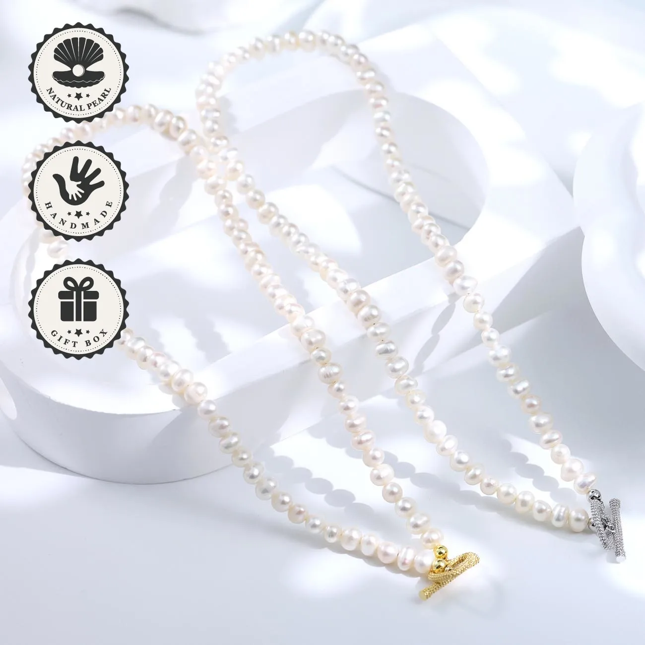 Ожерелье MYSOYA из белого пресноводного жемчуга 5–6 мм с золотой и серебряной застежкой в форме сердца, подарочная коробка, подарок на день рождения и годовщину
Ожерелье MYSOYA из белого пресноводного жемчуга 5–6 мм с золотой и серебряной застежкой в форме сердца, подарочная коробка, подарок на день рождения и годовщину