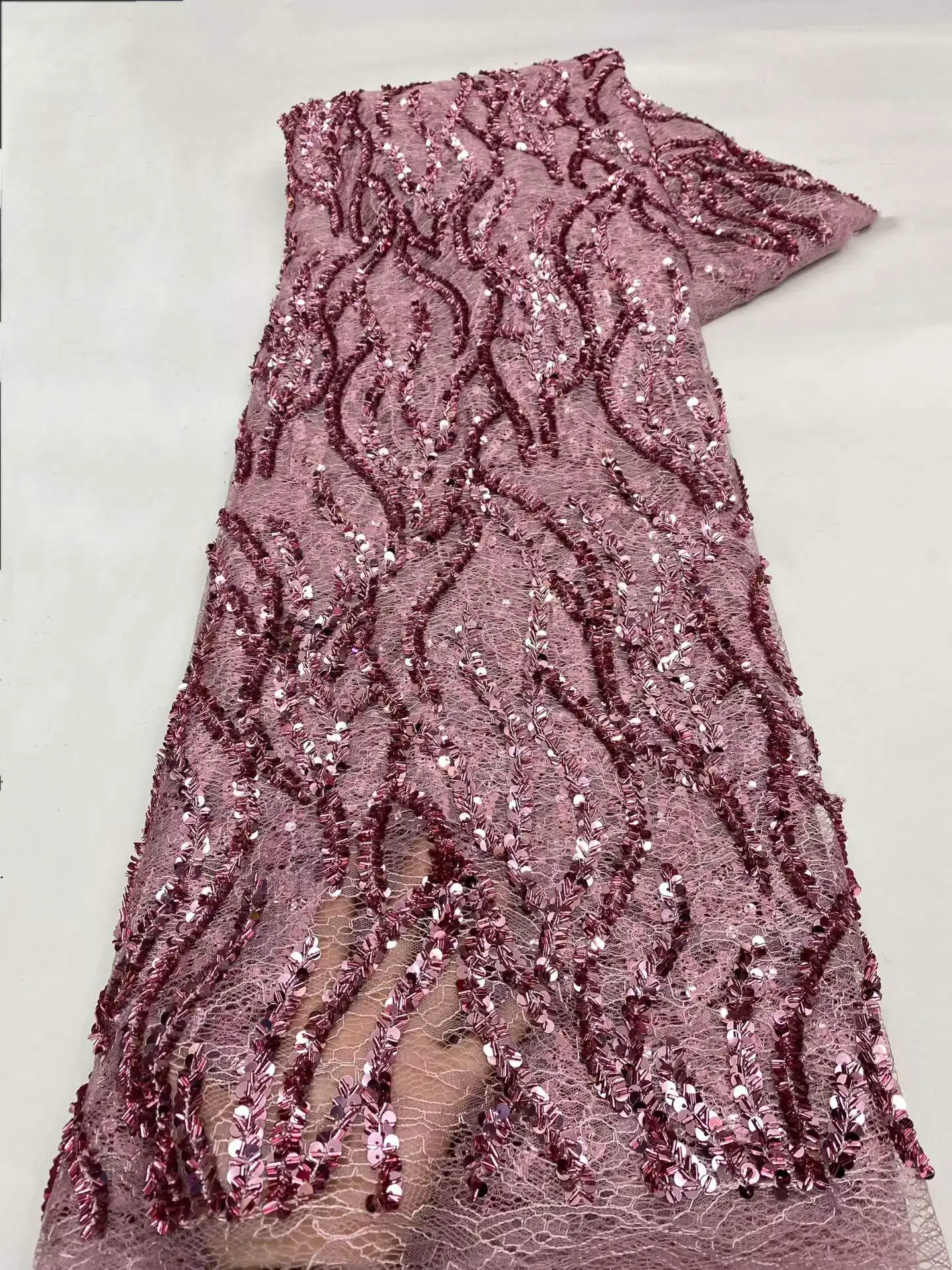 Luxury African Lace Fabric 2026 High Quality Embroidery Lace Sequins Lace Fabrics For Nigerian Wedding French Tulle Lace Fabric
Luxury African Lace Fabric 2026 High Quality Embroidery Lace Sequins Lace Fabrics For Nigerian Wedding French Tulle Lace Fabric