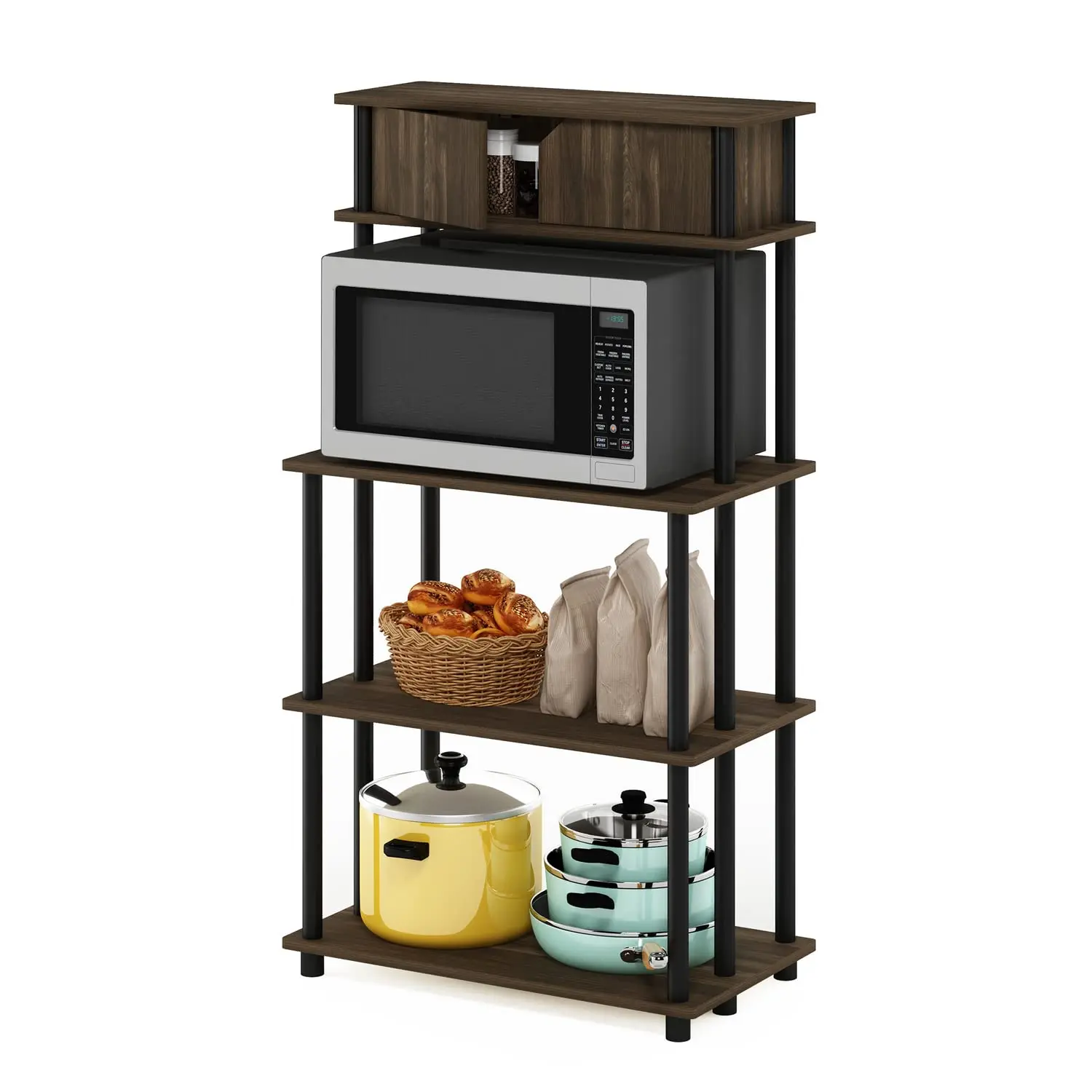 Turn-N-Tube Kitchen Storage Shelf with Top Cabinet for Kitchen, Dining Room and Home Office, Living Room, Bedroom, Home Office, Study Room, 17.52"D x 27.36"W x 51.14"H
Turn-N-Tube Kitchen Storage Shelf with Top Cabinet for Kitchen, Dining Room and Home Office, Living Room, Bedroom, Home Office, Study Room, 17.52"D x 27.36"W x 51.14"H