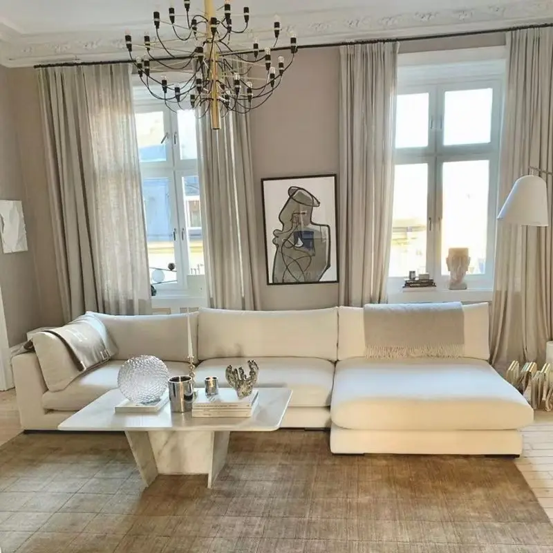 #* Modern Three Seat Eco-Friendly Linen Upholstered Legless Sectional Sofa Set With Chaise For Apartment Living Room Hotels Vill
#* Modern Three Seat Eco-Friendly Linen Upholstered Legless Sectional Sofa Set With Chaise For Apartment Living Room Hotels Vill