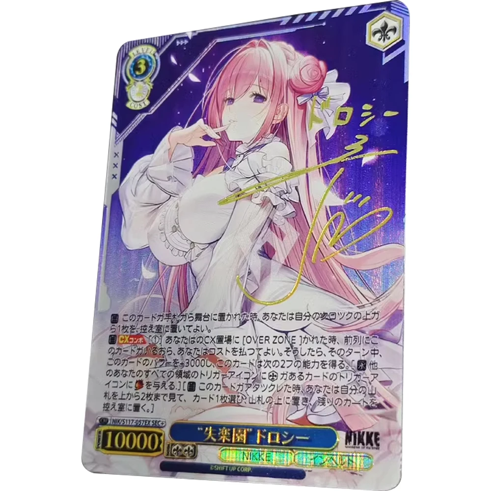 Anime WS Collection Card Nikke:the Goddess of Victory Dorothy Bronzing Signature Card Textured Refractive Color Flashing Gifts
Anime WS Collection Card Nikke:the Goddess of Victory Dorothy Bronzing Signature Card Textured Refractive Color Flashing Gifts