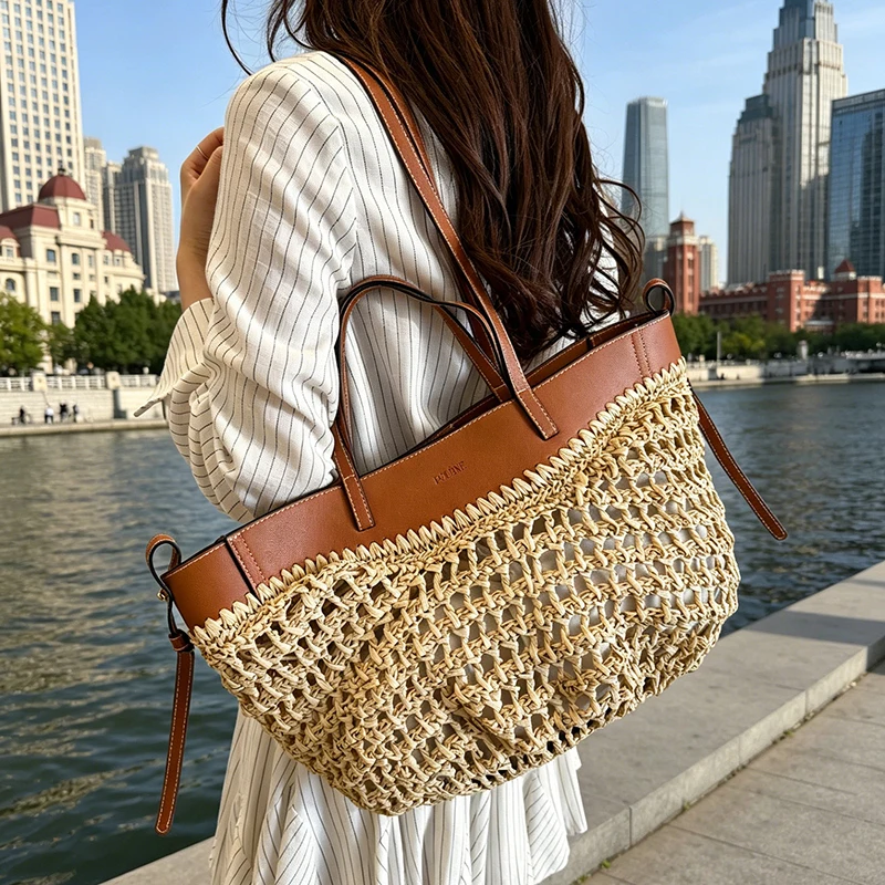 Good quality woman straw beach bags for women 2026 casual travel summer bag ladies rattan woven bags female shoulder purse big
Good quality woman straw beach bags for women 2026 casual travel summer bag ladies rattan woven bags female shoulder purse big