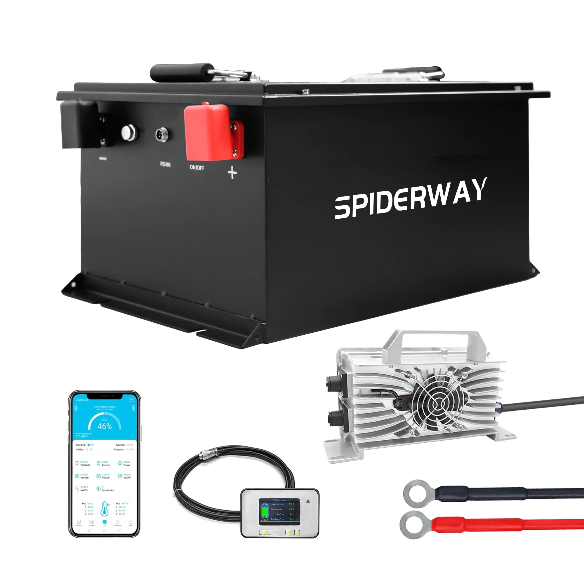 36V 105Ah Lithium Golf Cart Battery,Bluetooth LiFePO4 Battery,Max.Power 7.68KW,25A Fast Charger for Trolling Motors
36V 105Ah Lithium Golf Cart Battery,Bluetooth LiFePO4 Battery,Max.Power 7.68KW,25A Fast Charger for Trolling Motors