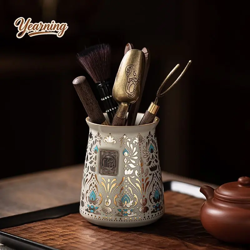 Ru Ware Ceramic Storage Cylinder Cosmetic Tool Organizer Multifunctional Storage Box for Makeup Brushes
Ru Ware Ceramic Storage Cylinder Cosmetic Tool Organizer Multifunctional Storage Box for Makeup Brushes