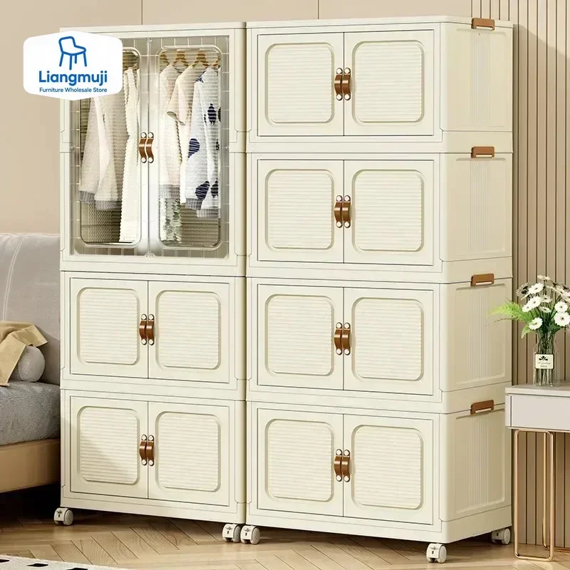 Folding Wardrobes Children's Adult Clothes Storage Bins Home Furniture Plastic Locker Shelf Transparent Design Storage Cabinet
Folding Wardrobes Children's Adult Clothes Storage Bins Home Furniture Plastic Locker Shelf Transparent Design Storage Cabinet