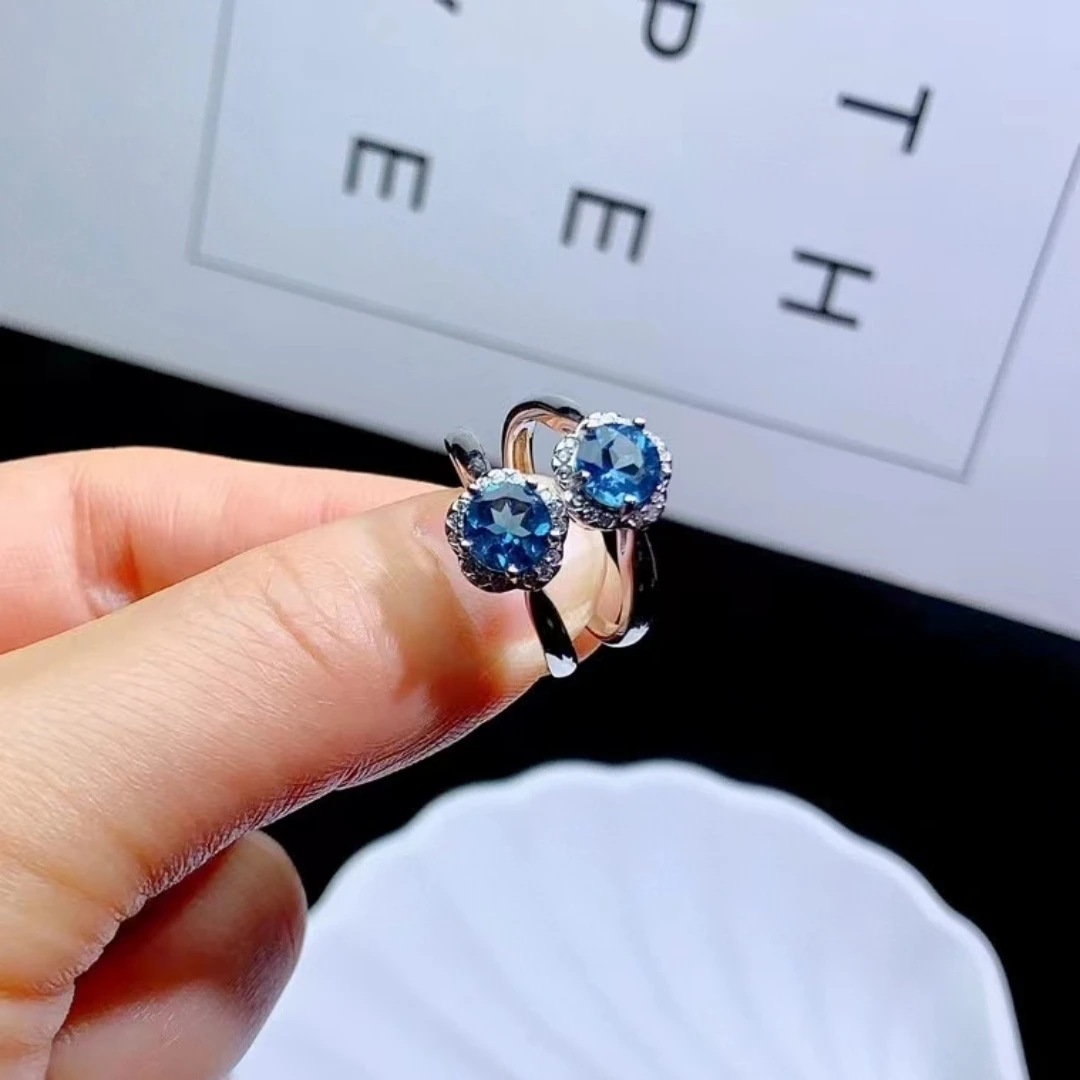 KJJEAXCMY Natural London Blue Topaz Women's Ring S925 Pure Silver Exquisite Inlaid High Clarity Gem Support Test New Year's Gift
KJJEAXCMY Natural London Blue Topaz Women's Ring S925 Pure Silver Exquisite Inlaid High Clarity Gem Support Test New Year's Gift