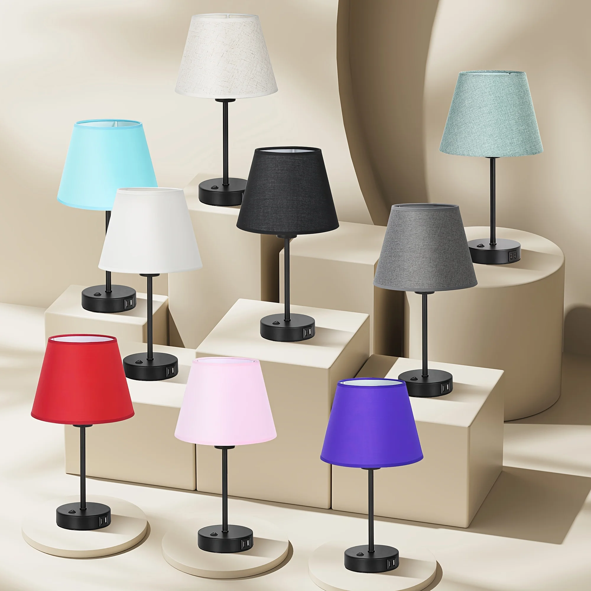 Table Lamps Set Of 2 with Dual USB Charging Ports, Modern Bedside Lamps Perfect for Bedroom, Living Room, Study Room
Table Lamps Set Of 2 with Dual USB Charging Ports, Modern Bedside Lamps Perfect for Bedroom, Living Room, Study Room