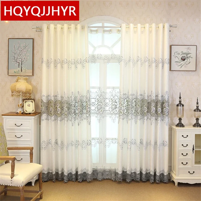 American Luxury White Embroidered Elegant Decoration Living Room Curtains For High-Quality Custom Bedroom Kitchen Curtain
American Luxury White Embroidered Elegant Decoration Living Room Curtains For High-Quality Custom Bedroom Kitchen Curtain