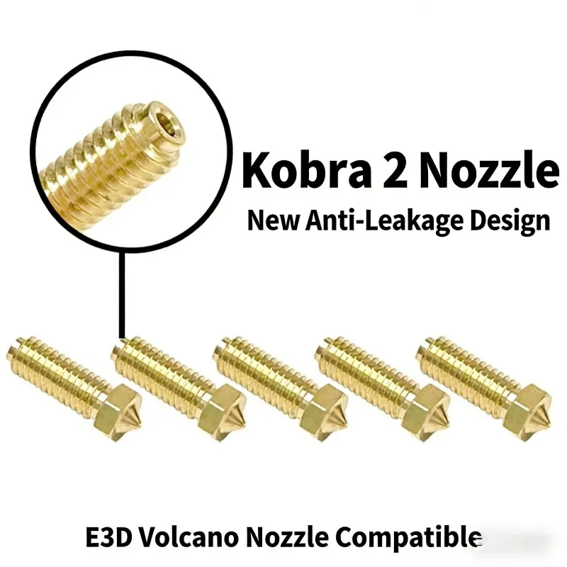 New Brass Volcano Nozzle for Anycubic Kobra 2 Series High Thermal Conductivity Smooth Filament Extrusion Durable 3D Printer
New Brass Volcano Nozzle for Anycubic Kobra 2 Series High Thermal Conductivity Smooth Filament Extrusion Durable 3D Printer