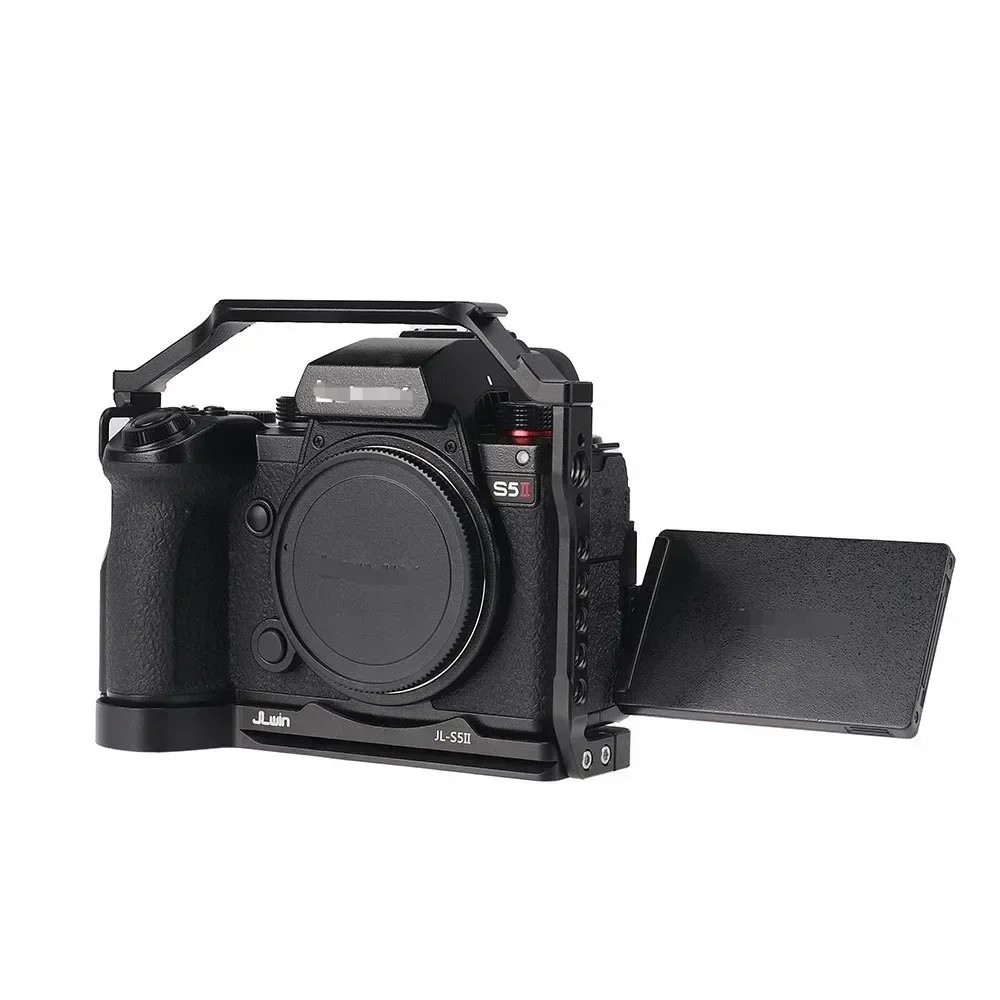 S5II Protective Camera Cage for Panasonic S5II/S52 Camera Aluminum Alloy with Cold Shoe Mount Numerous 1/4in 3/8in Holes
S5II Protective Camera Cage for Panasonic S5II/S52 Camera Aluminum Alloy with Cold Shoe Mount Numerous 1/4in 3/8in Holes