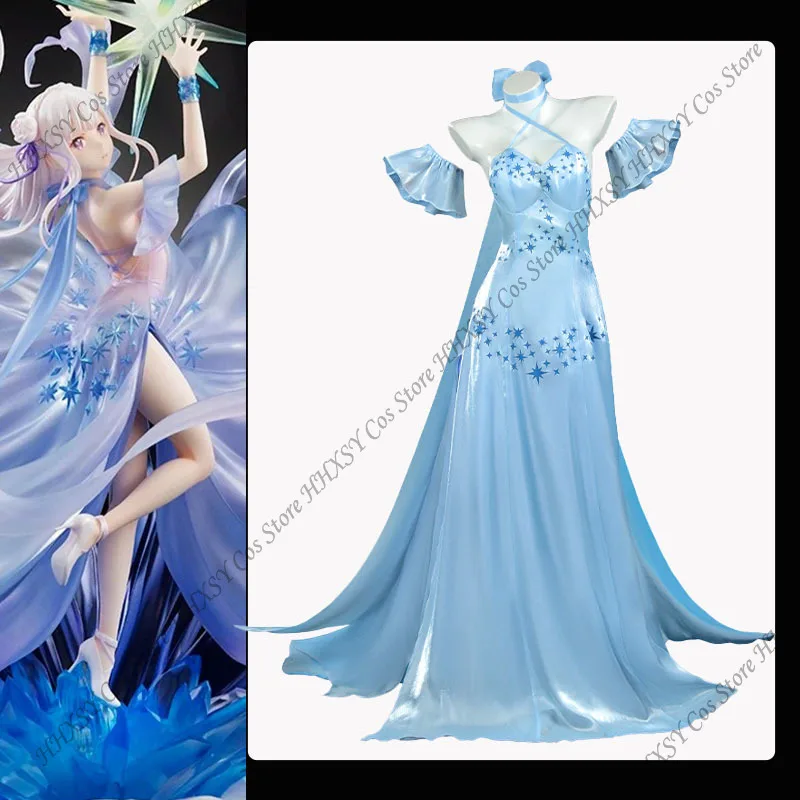 Костюм для косплея Эмилии из Re:Zero, вечернее платье Эмилии, сексуальное синее платье, карнавальный костюм Эмилии для женщин на Хэллоуин
Костюм для косплея Эмилии из Re:Zero, вечернее платье Эмилии, сексуальное синее платье, карнавальный костюм Эмилии для женщин на Хэллоуин