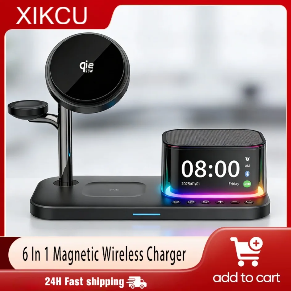 Qi2.2 25 Вт TEC ICE охлаждающее магнитное беспроводное зарядное устройство Bluetooth-динамик быстрая зарядка для iPhone 12-17 Pro Max Apple Watch Airpods
Qi2.2 25 Вт TEC ICE охлаждающее магнитное беспроводное зарядное устройство Bluetooth-динамик быстрая зарядка для iPhone 12-17 Pro Max Apple Watch Airpods